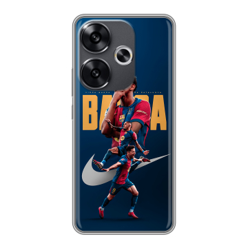 Силиконовый чехол на Xiaomi Poco F6 с принтом Барселона Barca Yamal 