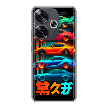 Силиконовый чехол на Xiaomi Poco F6 с принтом машины тачки Силиконовый чехол на Xiaomi Poco F6 с принтом машины тачки