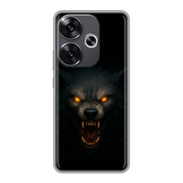 Силиконовый чехол на Xiaomi Poco F6 с принтом Волк Силиконовый чехол на Xiaomi Poco F6 с принтом Волк