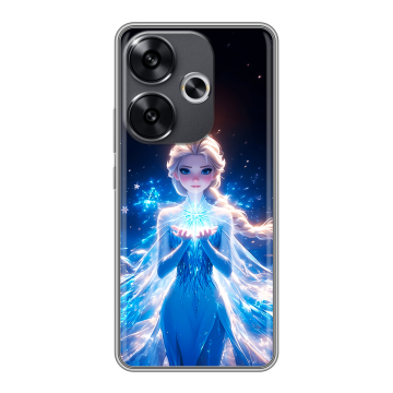 Силиконовый чехол на Xiaomi Poco F6 с принтом Холодное сердце Frozen
