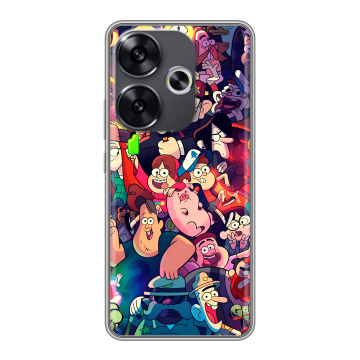 Силиконовый чехол на Xiaomi Poco F6 с принтом Gravity Falls Гравити Фолз