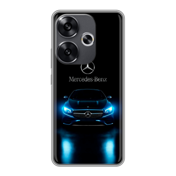 Силиконовый чехол на Xiaomi Poco F6 с принтом Mercedes Мерседес