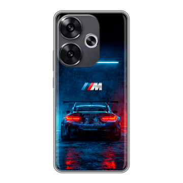 Силиконовый чехол на Xiaomi Poco F6 с принтом BMW БМВ