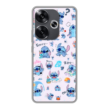 Силиконовый чехол на Xiaomi Poco F6 с принтом Лило и Стич