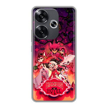 Силиконовый чехол на Xiaomi Poco F6 с принтом Hazbin Hotel Отель Хазбин
