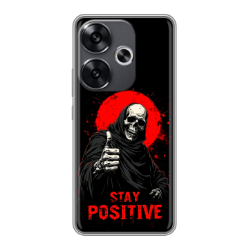 Силиконовый чехол на Xiaomi Poco F6 с принтом смешной скелет Силиконовый чехол на Xiaomi Poco F6 с принтом смешной скелет
