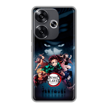 Силиконовый чехол на Xiaomi Poco F6 с принтом Demon Slayer Клинок рассекающий демонов Силиконовый чехол на Xiaomi Poco F6 с принтом Demon Slayer Клинок рассекающий демонов