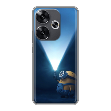 Силиконовый чехол на Xiaomi Poco F6 с принтом Миньоны