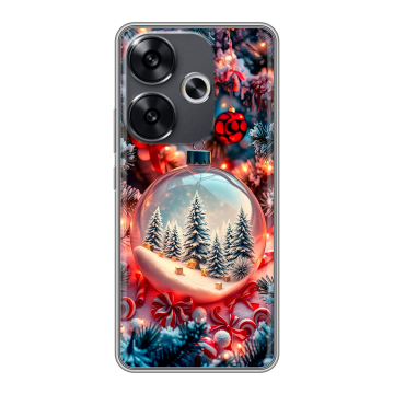 Силиконовый чехол на Xiaomi Poco F6 с принтом Новый год Силиконовый чехол на Xiaomi Poco F6 с принтом Новый год