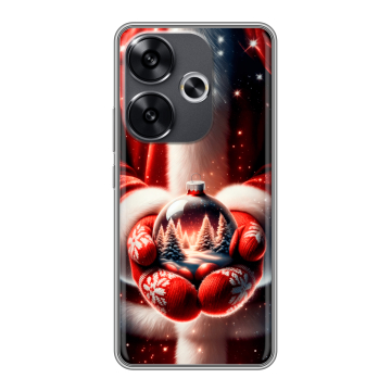 Силиконовый чехол на Xiaomi Poco F6 с принтом Новый год Силиконовый чехол на Xiaomi Poco F6 с принтом Новый год