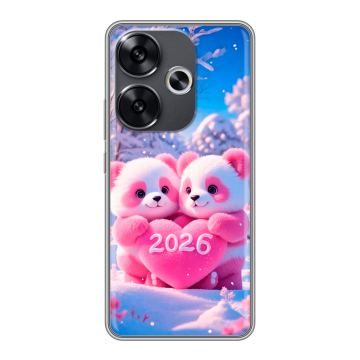 Силиконовый чехол на Xiaomi Poco F6 с принтом Новый год Силиконовый чехол на Xiaomi Poco F6 с принтом Новый год