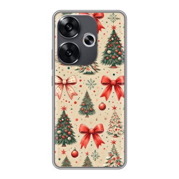 Силиконовый чехол на Xiaomi Poco F6 с принтом Новый год Силиконовый чехол на Xiaomi Poco F6 с принтом Новый год