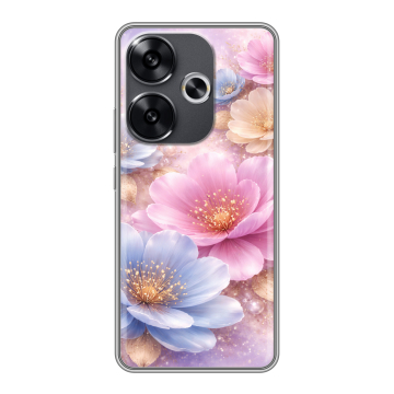 Силиконовый чехол на Xiaomi Poco F6 с принтом женский