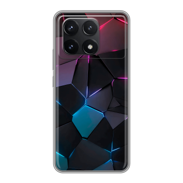 Силиконовый чехол на Xiaomi Poco F6 Pro с принтом Геометрия неона Силиконовый чехол на Xiaomi Poco F6 Pro с принтом Геометрия неона