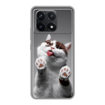 Силиконовый чехол на Xiaomi Poco F6 Pro с принтом Коты Силиконовый чехол на Xiaomi Poco F6 Pro с принтом Коты