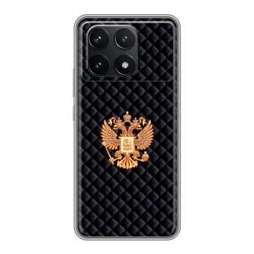 Силиконовый чехол на Xiaomi Poco F6 Pro с принтом Герб России принт