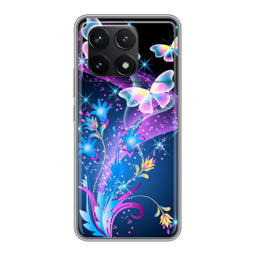 Силиконовый чехол на Xiaomi Poco F6 Pro с принтом Бабочки