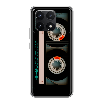 Силиконовый чехол на Xiaomi Poco F6 Pro с принтом Кассета
