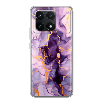 Силиконовый чехол на Xiaomi Poco F6 Pro с принтом Мрамор