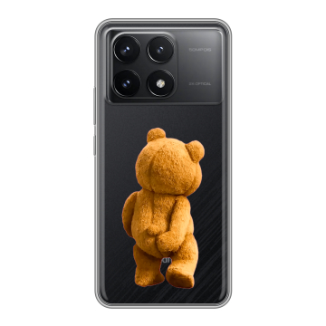 Силиконовый чехол на Xiaomi Poco F6 Pro с принтом Медведь