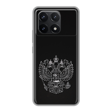 Силиконовый чехол на Xiaomi Poco F6 Pro с принтом Герб России