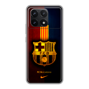 Силиконовый чехол на Xiaomi Poco F6 Pro с принтом Барселона Barcelona