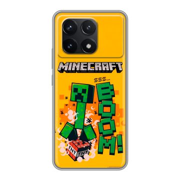 Силиконовый чехол на Xiaomi Poco F6 Pro с принтом Майнкрафт Minecraft Силиконовый чехол на Xiaomi Poco F6 Pro с принтом Майнкрафт Minecraft