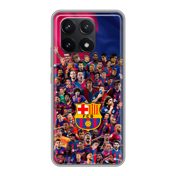 Силиконовый чехол на Xiaomi Poco F6 Pro с принтом Барселона Barcelona