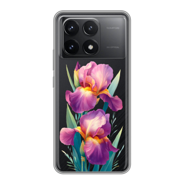 Силиконовый чехол на Xiaomi Poco F6 Pro с принтом Цветы орхидеи Силиконовый чехол на Xiaomi Poco F6 Pro с принтом Цветы орхидеи
