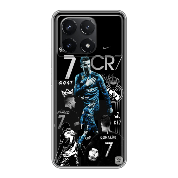 Силиконовый чехол на Xiaomi Poco F6 Pro с принтом Реал Роналдо