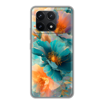 Силиконовый чехол на Xiaomi Poco F6 Pro с принтом Цветы Силиконовый чехол на Xiaomi Poco F6 Pro с принтом Цветы