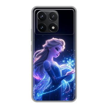 Силиконовый чехол на Xiaomi Poco F6 Pro с принтом Холодное сердце Frozen Силиконовый чехол на Xiaomi Poco F6 Pro с принтом Холодное сердце Frozen