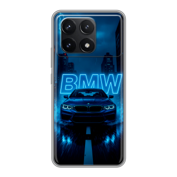 Силиконовый чехол на Xiaomi Poco F6 Pro с принтом BMW БМВ