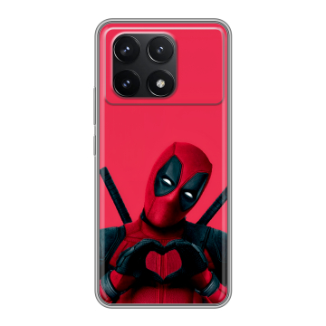 Силиконовый чехол на Xiaomi Poco F6 Pro с принтом Дедпул Deadpool Силиконовый чехол на Xiaomi Poco F6 Pro с принтом Дедпул Deadpool