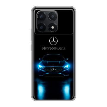 Силиконовый чехол на Xiaomi Poco F6 Pro с принтом Mercedes Мерседес