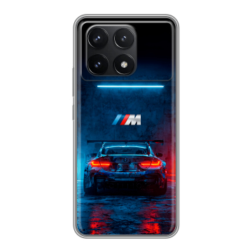 Силиконовый чехол на Xiaomi Poco F6 Pro с принтом BMW БМВ