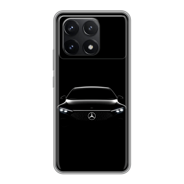 Силиконовый чехол на Xiaomi Poco F6 Pro с принтом Mercedes Мерседес