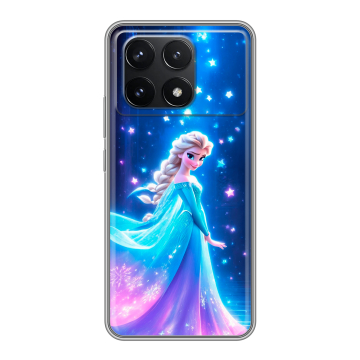 Силиконовый чехол на Xiaomi Poco F6 Pro с принтом Холодное сердце Frozen