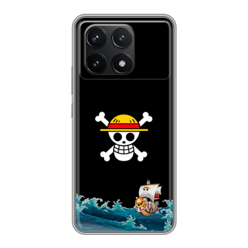 Силиконовый чехол на Xiaomi Poco F6 Pro с принтом One Piece Ван Пис