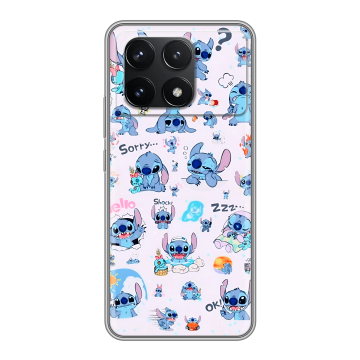 Силиконовый чехол на Xiaomi Poco F6 Pro с принтом Лило и Стич