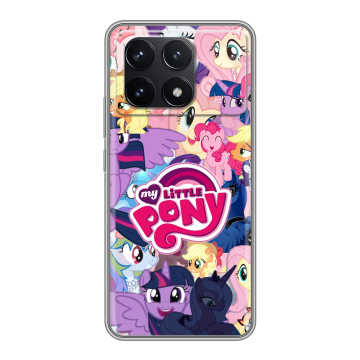 Силиконовый чехол на Xiaomi Poco F6 Pro с принтом My little pony Дружба чудо Силиконовый чехол на Xiaomi Poco F6 Pro с принтом My little pony Дружба чудо