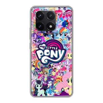 Силиконовый чехол на Xiaomi Poco F6 Pro с принтом My little pony Дружба чудо