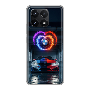 Силиконовый чехол на Xiaomi Poco F6 Pro с принтом BMW БМВ Силиконовый чехол на Xiaomi Poco F6 Pro с принтом BMW БМВ