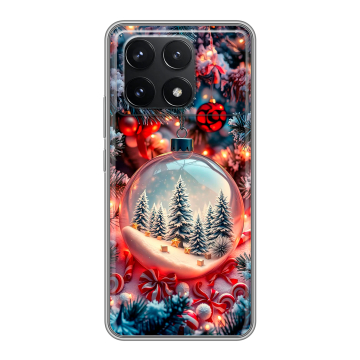 Силиконовый чехол на Xiaomi Poco F6 Pro с принтом Новый год Силиконовый чехол на Xiaomi Poco F6 Pro с принтом Новый год