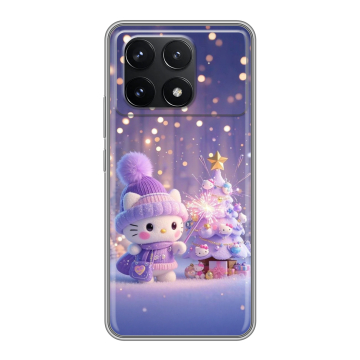 Силиконовый чехол на Xiaomi Poco F6 Pro с принтом Новый год Силиконовый чехол на Xiaomi Poco F6 Pro с принтом Новый год