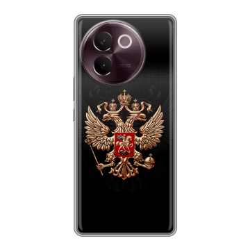 Силиконовый чехол на Vivo V30e с принтом Герб России Силиконовый чехол на Vivo V30e с принтом Герб России