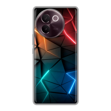 Силиконовый чехол на Vivo V30e с принтом Абстракция неон Силиконовый чехол на Vivo V30e с принтом Абстракция неон