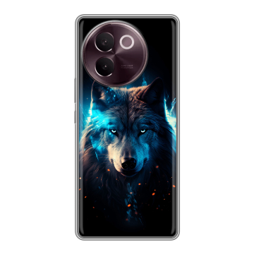 Силиконовый чехол на Vivo V30e с принтом Волк ночной Силиконовый чехол на Vivo V30e с принтом Волк ночной