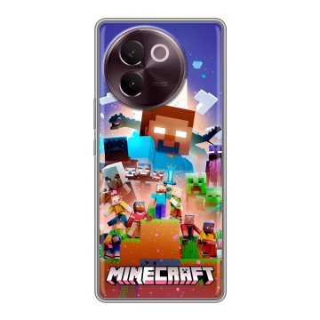 Силиконовый чехол на Vivo V30e с принтом Майнкрафт Minecraft Силиконовый чехол на Vivo V30e с принтом Майнкрафт Minecraft