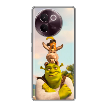 Силиконовый чехол на Vivo V30e с принтом Шрек Shrek